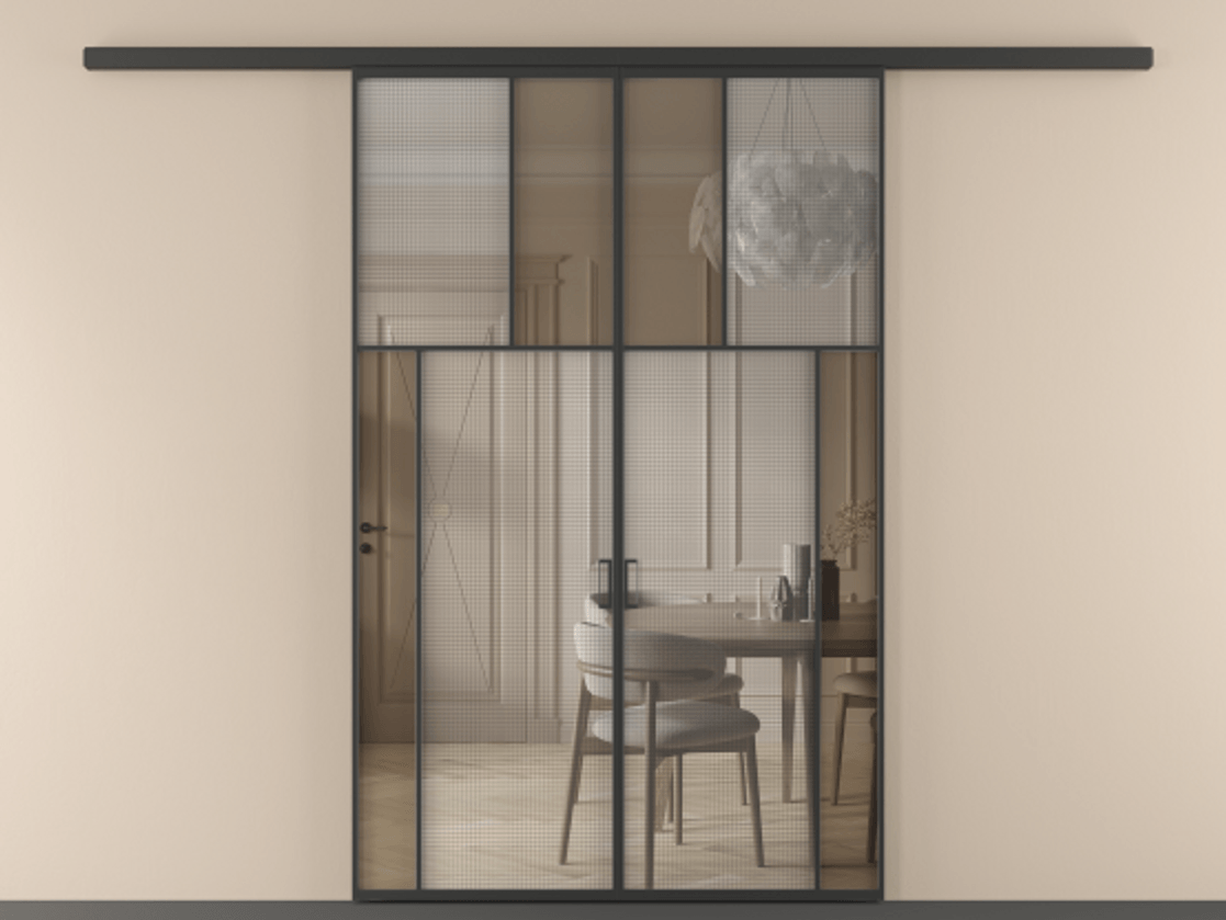 Перегородка Mosaic вдоль стены двустворчатая #VENDORCODE# #FURNISH# #GLASS# Цена #PRICE# #CURRENCY# | Volhovec