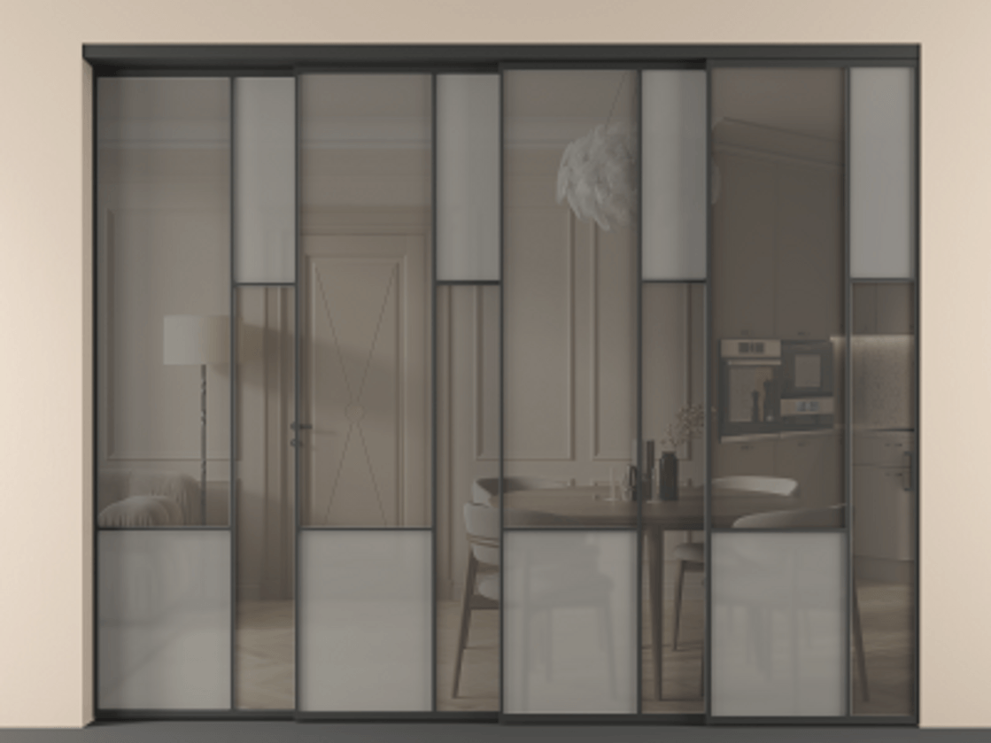 Перегородка Mosaic внутри проема телескопик синхро-4 #VENDORCODE# #FURNISH# #GLASS# Цена #PRICE# #CURRENCY# | Volhovec