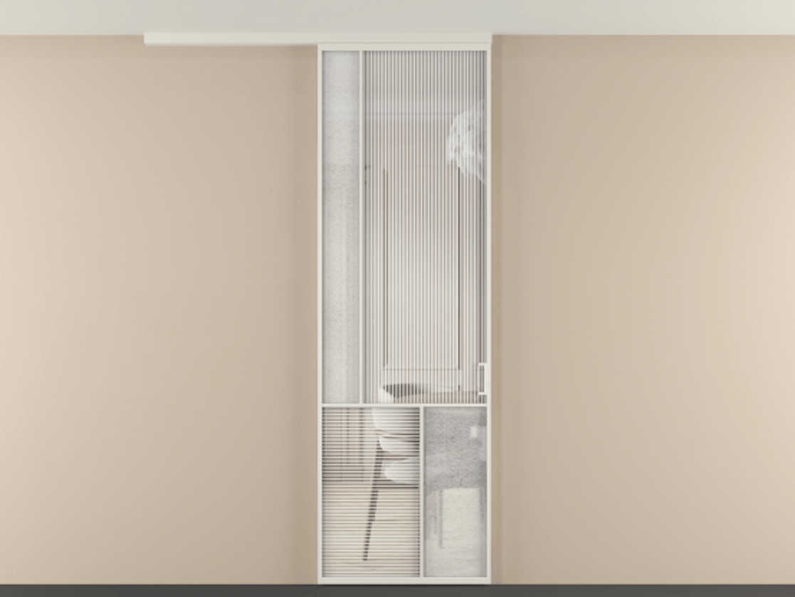 Перегородка Mosaic вдоль стены на потолок одностворчатая #VENDORCODE# #FURNISH# #GLASS# Цена #PRICE# #CURRENCY# | Volhovec