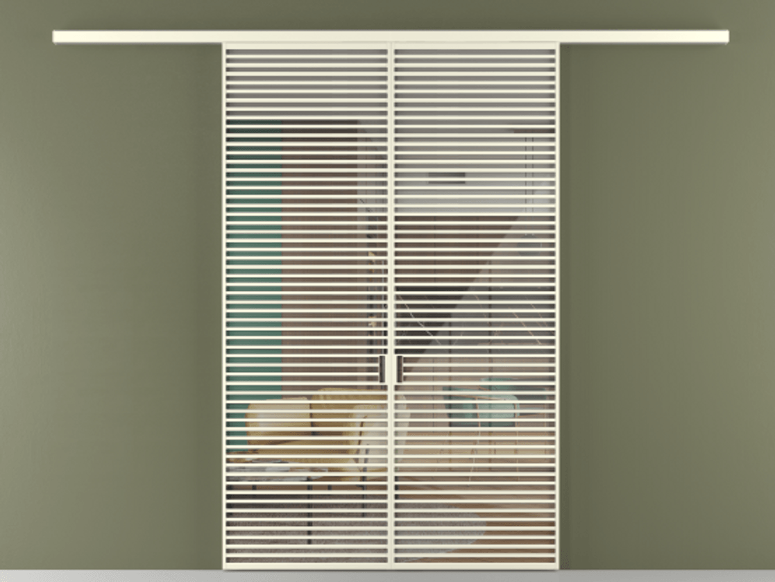 Перегородка Formato вдоль стены 2 створки АЛПР 040.07 Алюминий молочно-белый Рефлективное прозрачное стекло "Stopsol", калёное. Цена 2776800 ₸ 1. Полотно 2 шт. (800/2100 мм)
2. Комплект установки раздвижной системы
3. Базовый комплект фурнитуры
4.Ручка RONDO
. Фабрика дверей Волховец 8 (800) 551 43 19 Перегородка Formato вдоль стены 2 створки АЛПР 040.07 Алюминий молочно-белый Рефлективное прозрачное стекло "Stopsol", калёное Цена 2776800 ₸ | Volhovec