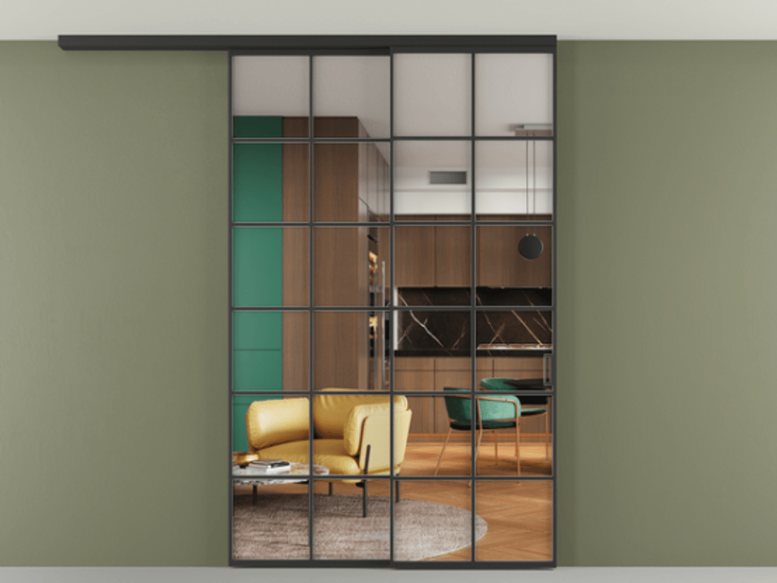 Перегородка Formato вдоль стены на потолок телескопик синхро 2 #VENDORCODE# #FURNISH# #GLASS# Цена #PRICE# #CURRENCY# | Volhovec