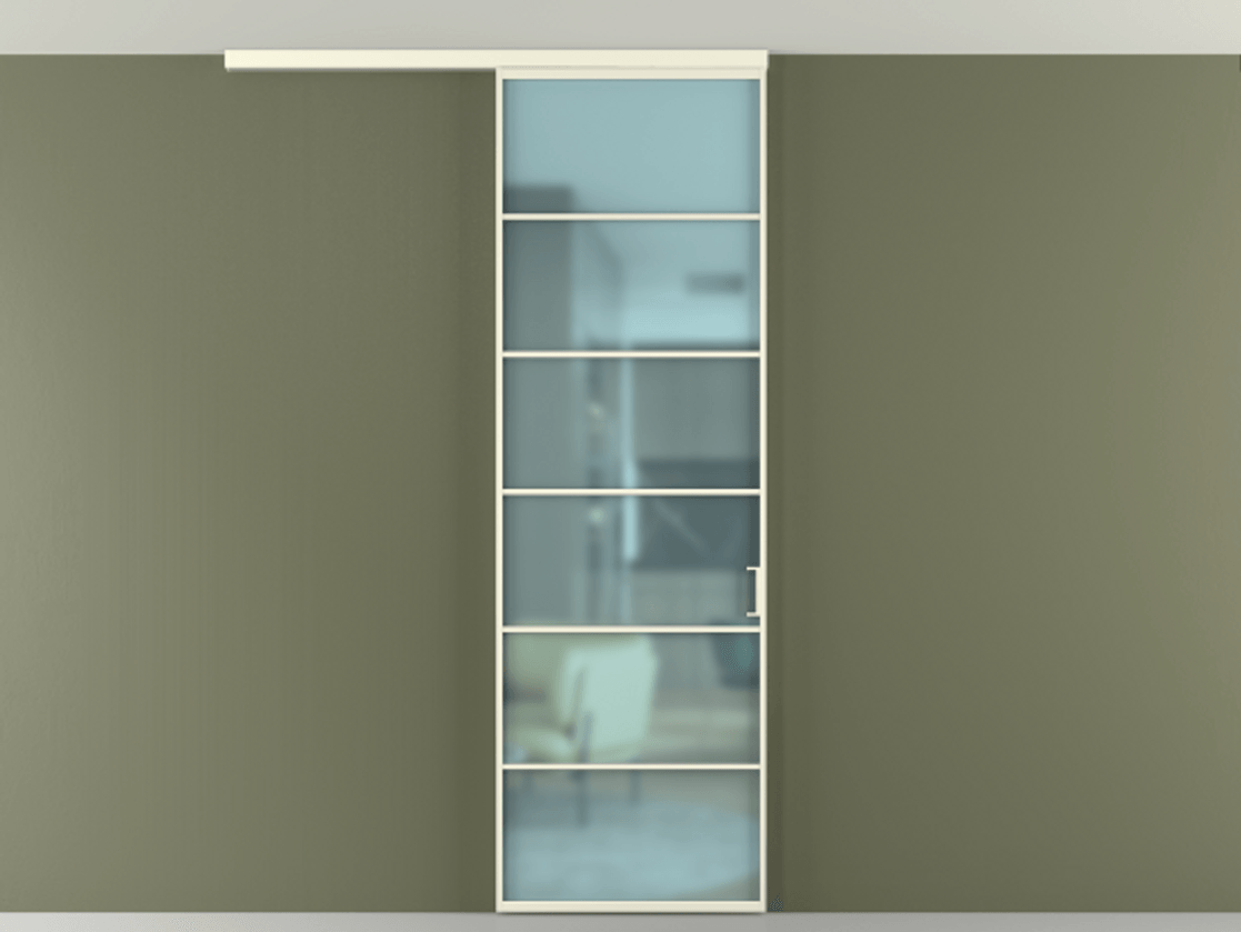 Перегородка Formato вдоль стены на потолок одностворчатая #VENDORCODE# #FURNISH# #GLASS# Цена #PRICE# #CURRENCY# | Volhovec