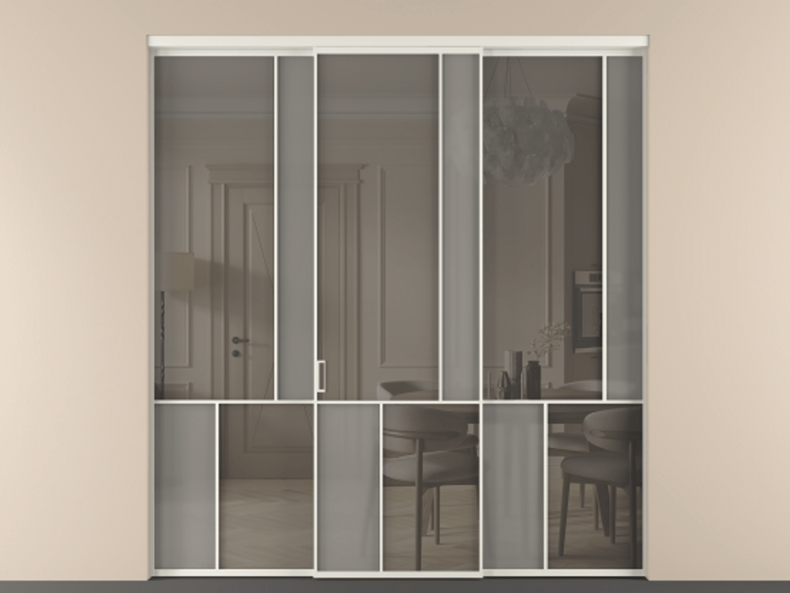 Перегородка Mosaic внутри проема трёхстворчатая #VENDORCODE# #FURNISH# #GLASS# Цена #PRICE#  | Volhovec