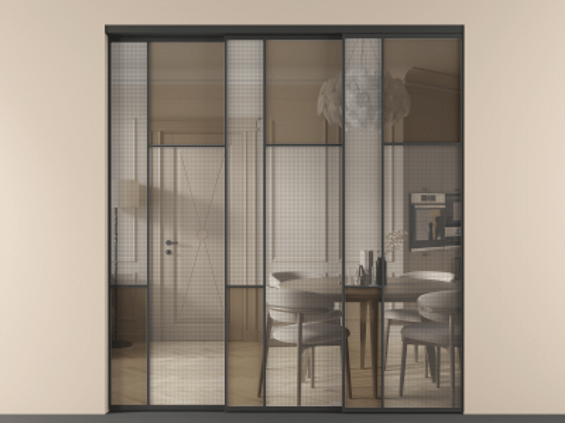 Перегородка Mosaic внутри проема телескопик синхро-3 #VENDORCODE# #FURNISH# #GLASS# Цена #PRICE# #CURRENCY# | Volhovec