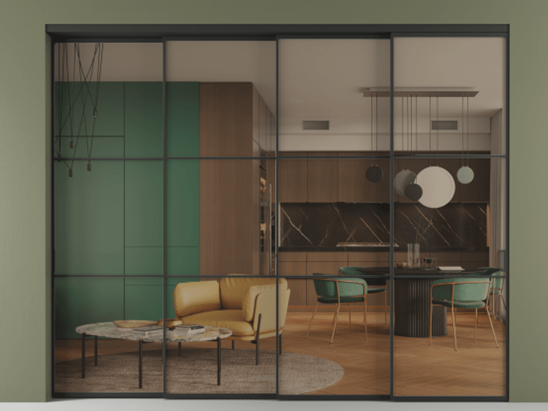 Перегородка Formato внутри проёма телескопик синхро-3 #VENDORCODE# #FURNISH# #GLASS# Цена #PRICE# #CURRENCY# | Volhovec
