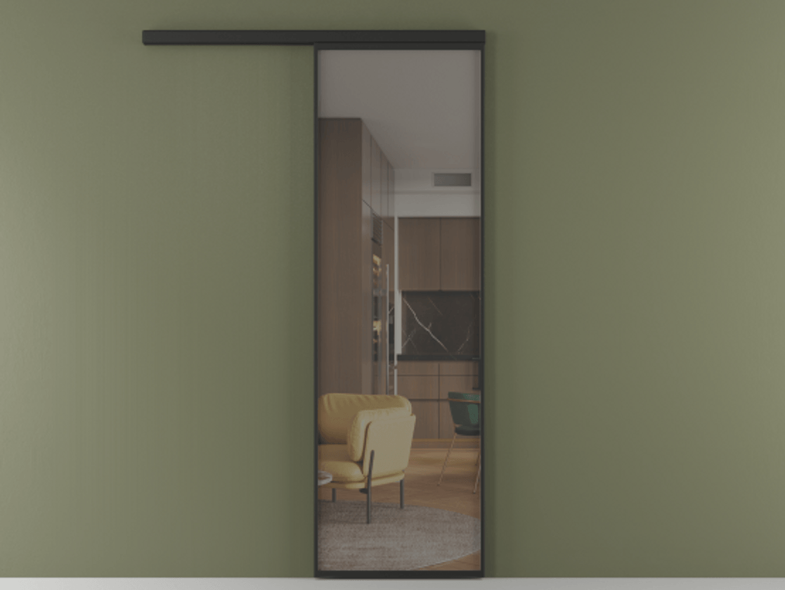 Перегородка Formato вдоль стены одностворчатая #VENDORCODE# #FURNISH# #GLASS# Цена #PRICE#  | Volhovec