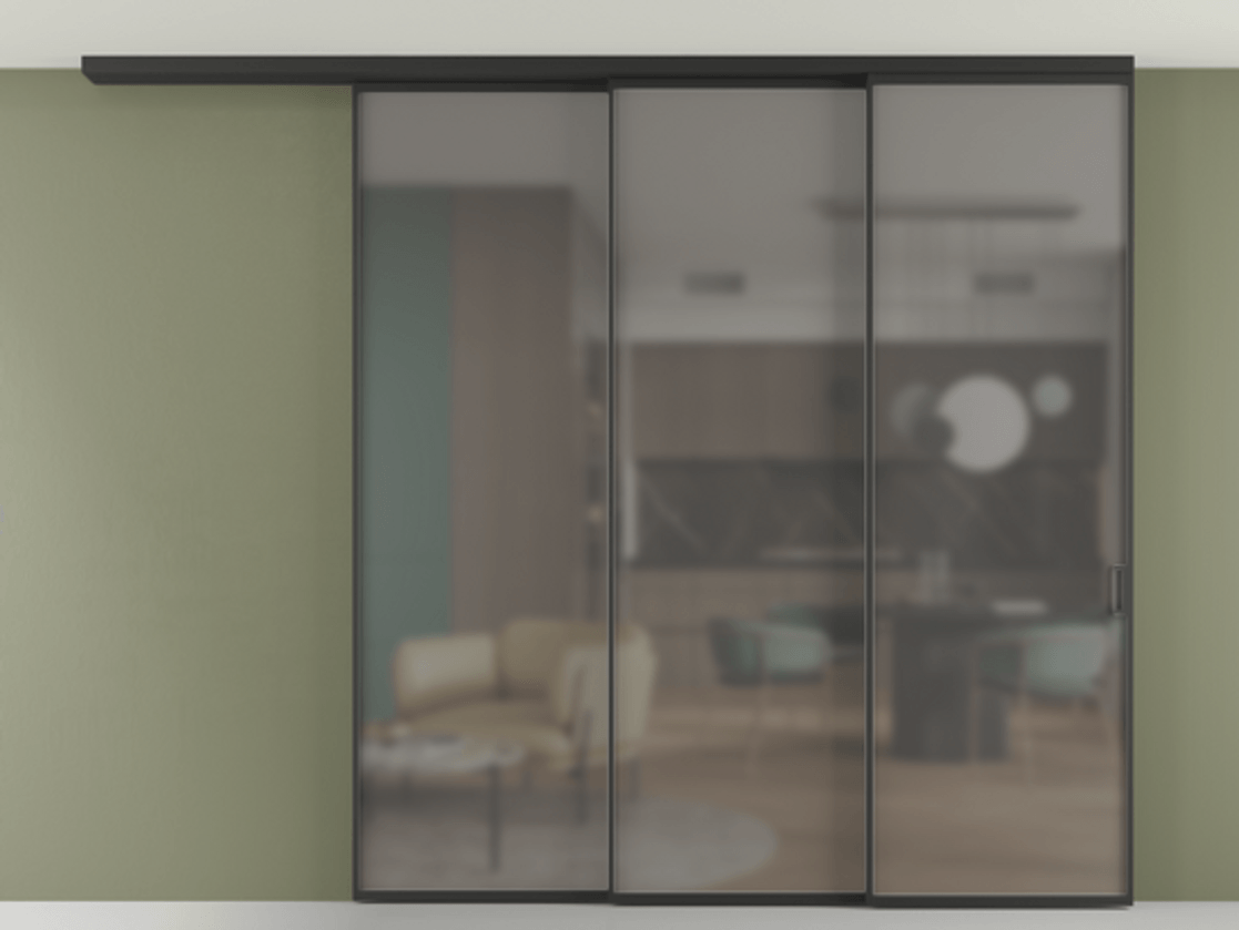 Перегородка Formato вдоль стены на потолок телескопик синхро 3 #VENDORCODE# #FURNISH# #GLASS# Цена #PRICE#  | Volhovec