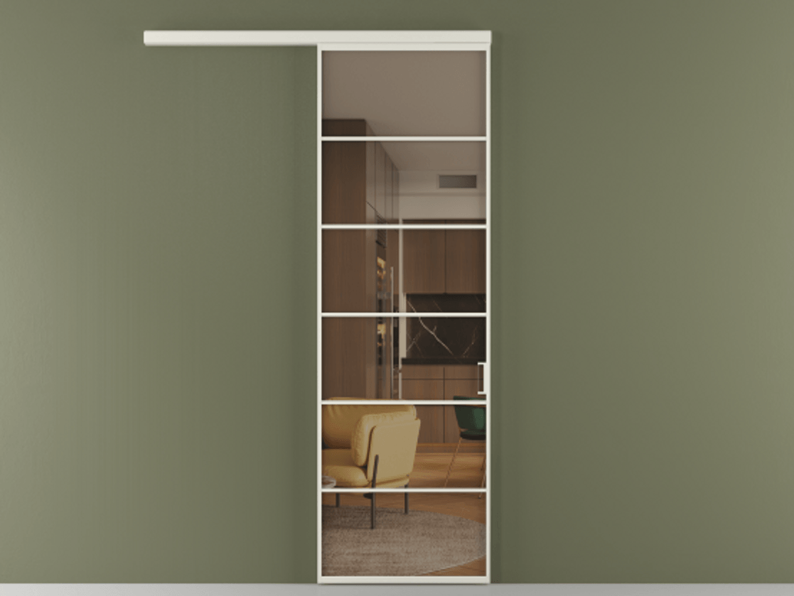 Перегородка Formato вдоль стены одностворчатая #VENDORCODE# #FURNISH# #GLASS# Цена #PRICE# #CURRENCY#  | Volhovec