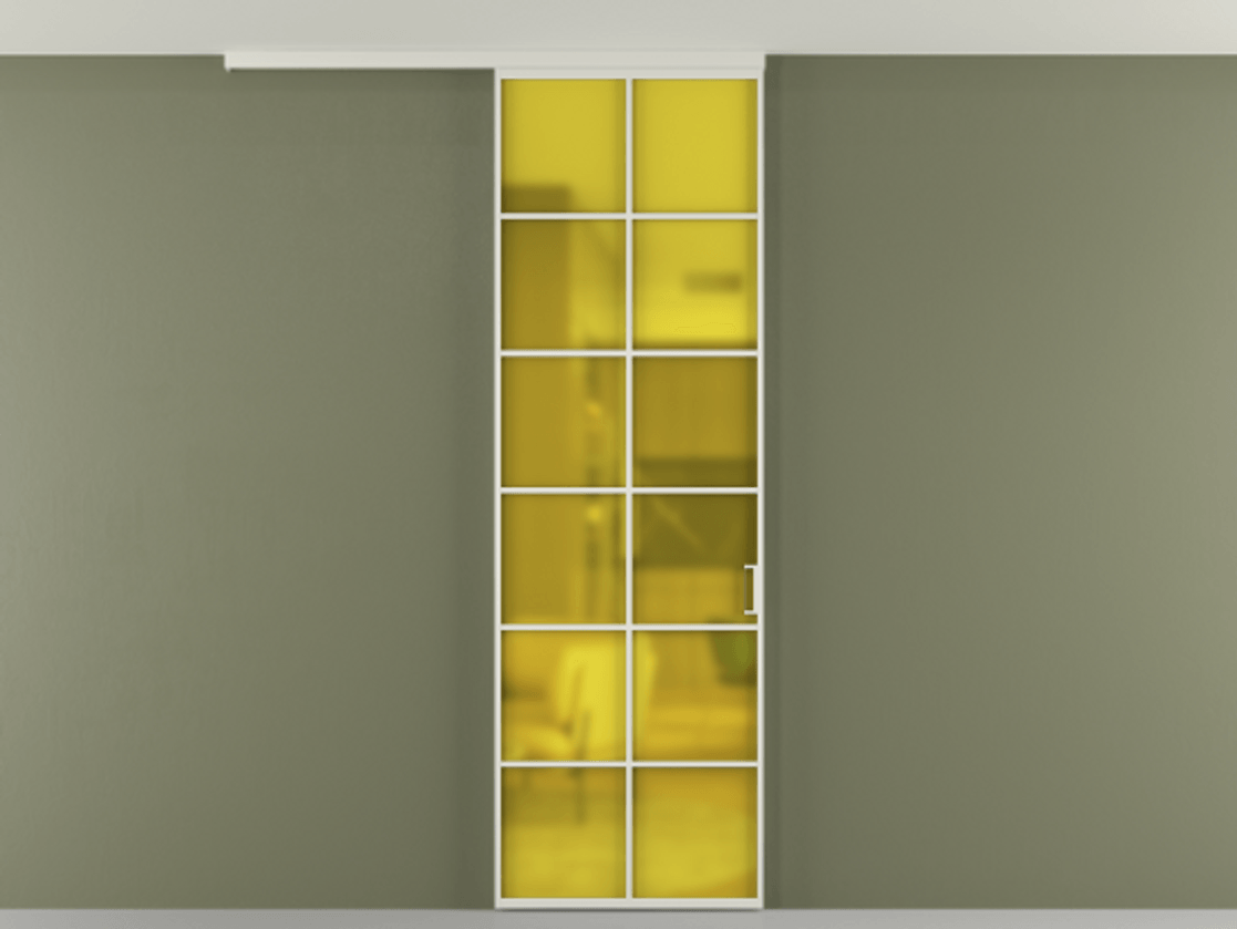 Перегородка Formato вдоль стены на потолок одностворчатая #VENDORCODE# #FURNISH# #GLASS# Цена #PRICE# #CURRENCY# | Volhovec