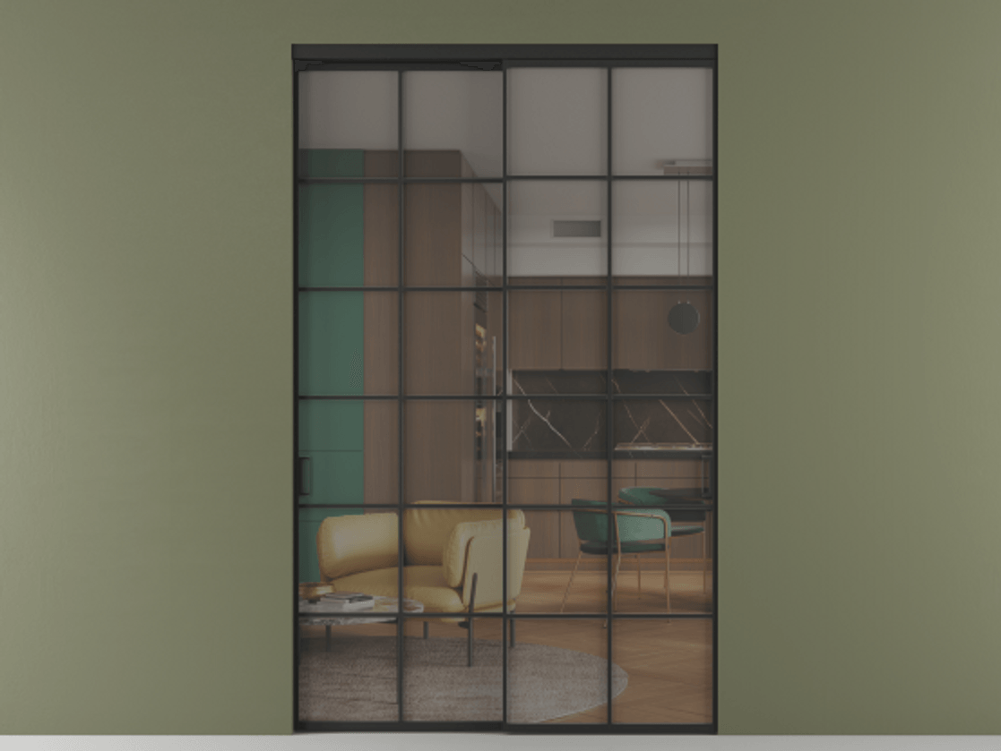 Перегородка Formato внутри проёма двустворчатая #VENDORCODE# #FURNISH# #GLASS# Цена #PRICE#  | Volhovec