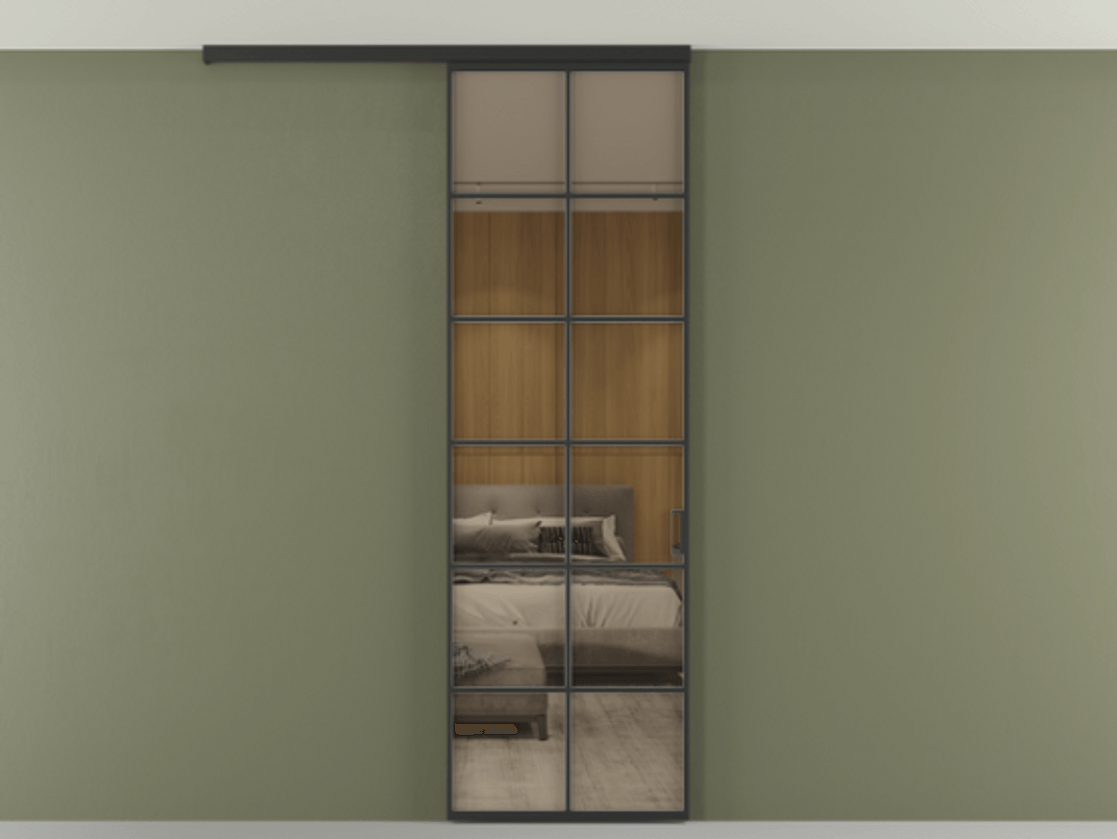 Перегородка Formato вдоль стены на потолок одностворчатая #VENDORCODE# #FURNISH# #GLASS# Цена #PRICE#  | Volhovec