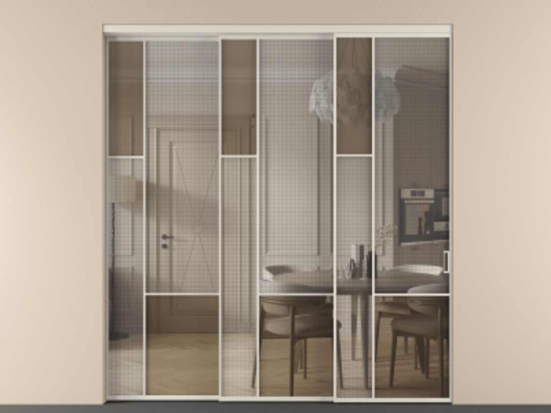 Перегородка Mosaic внутри проема телескопик синхро-3 #VENDORCODE# #FURNISH# #GLASS# Цена #PRICE# #CURRENCY# | Volhovec