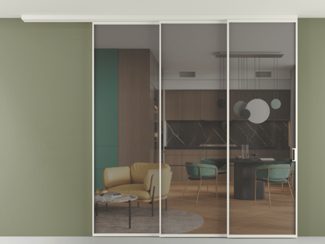 Перегородка Formato вдоль стены на потолок телескопик синхро 3 #VENDORCODE# #FURNISH# #GLASS# Цена #PRICE# #CURRENCY# | Volhovec