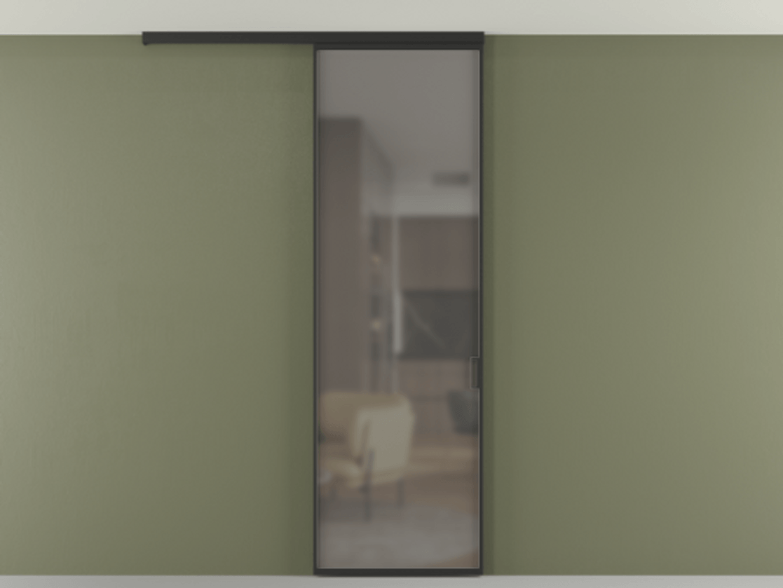 Перегородка Formato вдоль стены на потолок одностворчатая #VENDORCODE# #FURNISH# #GLASS# Цена #PRICE#  | Volhovec