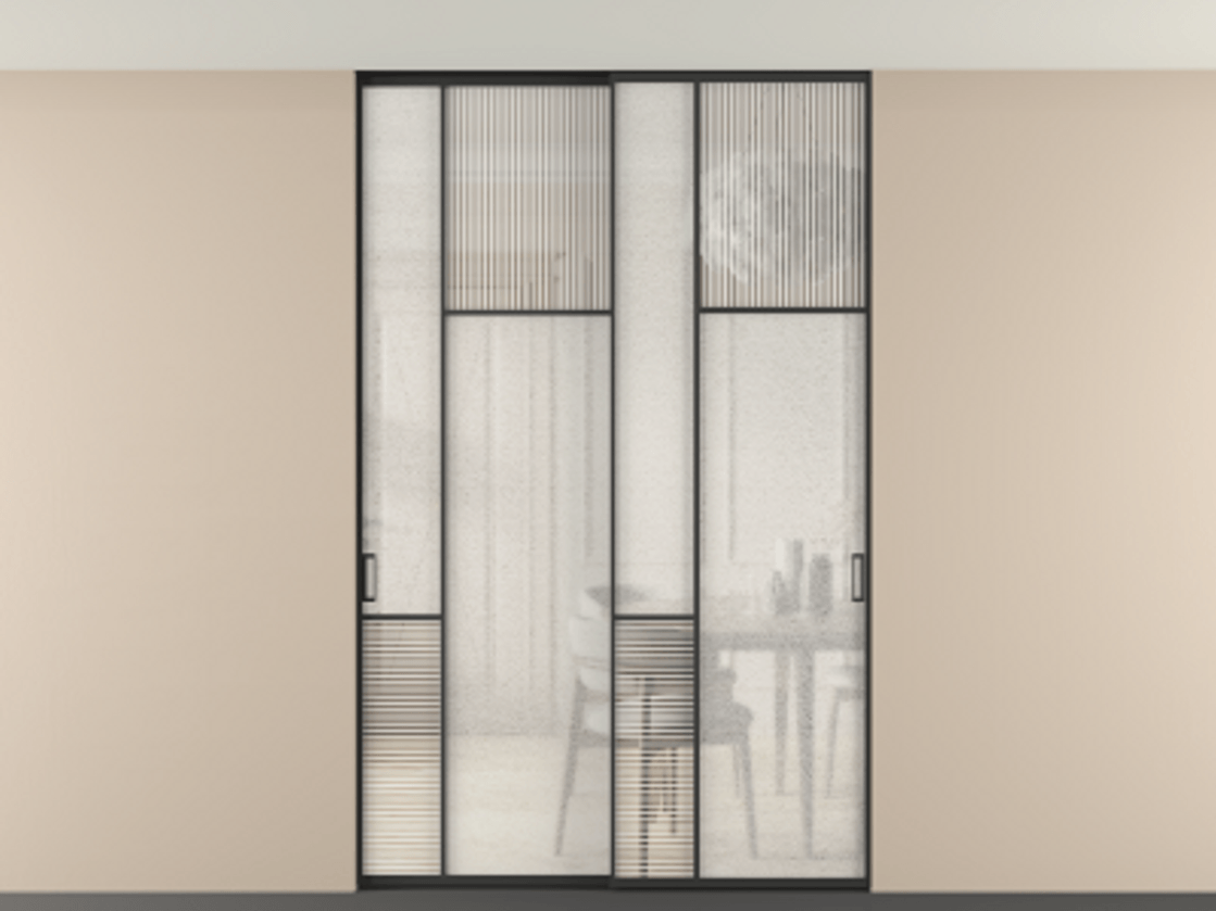 Перегородка Mosaic внутри проема двустворчатая в потолок #VENDORCODE# #FURNISH# #GLASS# Цена #PRICE# #CURRENCY# | Volhovec