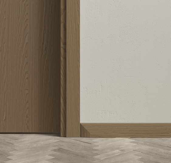 Плинтус Плинтус Универсальный 75 мм. Цвет Дуб дымный матовый. Коллекция Плинтус Универсальный 75 мм. Картинка.