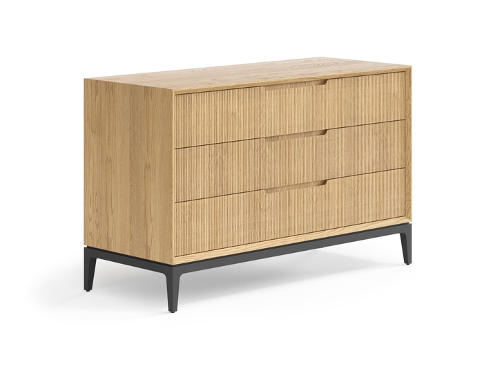 Мебель Комод Velvet 3 ящика. Цвет Дуб соломенный матовый. Материал Массив дуба матовый. Коллекция Комод Velvet 3 ящика. Картинка.