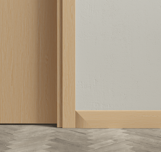 Плинтус Плинтус Универсальный 100 мм. Цвет Дуб молочный. Коллекция Плинтус Универсальный 100 мм. Картинка.