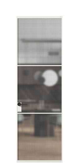 Дверь межкомнатная АЛПЛ040.03 АССР MS. Цвет Алюминий светло-серый. Материал Алюминий в эмали. Коллекция Formato. Картинка.