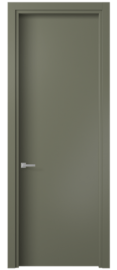 Дверь межкомнатная 0010 МОТ. Цвет Матовый оливковый тёмный. Материал Гладкая эмаль. Коллекция Planum. Картинка.