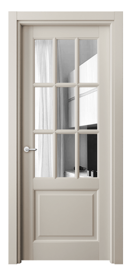 Дверь межкомнатная 6312 БСБЖ Зеркало. Цвет Бук светло-бежевый. Материал Массив бука эмаль. Коллекция Toscana Grigliato. Картинка.