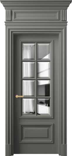 Дверь межкомнатная 7316 БКЛС ДВ ЗЕР Ф. Цвет Бук классический серый. Материал Массив бука эмаль. Коллекция Antique. Картинка.