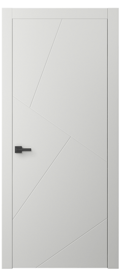 Дверь межкомнатная АКП 8058 МССР. Цвет Матовый светло-серый. Материал Гладкая эмаль. Коллекция Linea. Картинка.