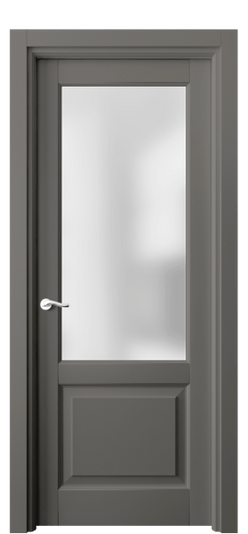 Дверь межкомнатная 0740 БКЛС САТ. Цвет Бук классический серый. Материал Массив бука эмаль. Коллекция Lignum. Картинка.