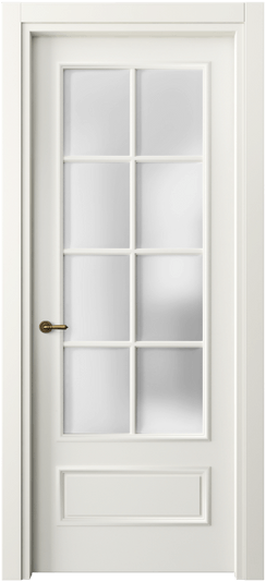 Дверь межкомнатная 8112 МЖМ САТ. Цвет Матовый жемчужный. Материал Гладкая эмаль. Коллекция Paris. Картинка.