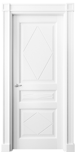 Дверь межкомнатная 6345 ББЛ. Цвет Бук белоснежный. Материал Массив бука эмаль. Коллекция Toscana Rombo. Картинка.