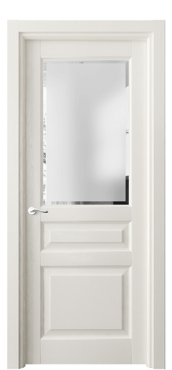 Межкомнатная дверь 0710 ДБЖ Сатинированное стекло с фацетом. Цвет Дуб жемчуг. Материал Массив дуба эмаль. Коллекция Лигнум. Фото. Дверь межкомнатная 0710 ДБЖ Сатинированное стекло с фацетом. Цвет Дуб жемчуг. Материал Массив дуба эмаль. Коллекция Лигнум. Картинка.