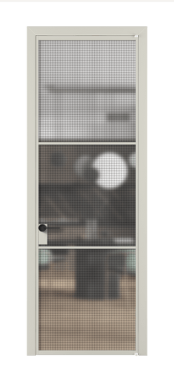 Дверь межкомнатная АЛПЛ040.03 АТСР MS. Цвет Алюминий тёплый серый. Материал Алюминий в эмали. Коллекция Formato. Картинка.