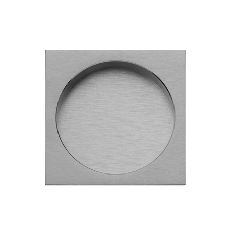 Ручки для дверей Ручка-квадрат для раздвижной двери без завертки Квадра. Цвет Матовый хром. Коллекция Ручка-квадрат для раздвижной двери без завертки Квадра. Картинка.