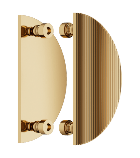 Ручки для межкомнатных дверей Ручка дверная Элеонора Курво. Цвет Полированное золото PVD. Коллекция Элеонора Курво. Фото. Ручки для дверей Ручка дверная Элеонора Курво. Цвет Полированное золото PVD. Коллекция Элеонора Курво. Картинка.