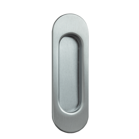 Ручки для дверей Ручка-лодочка для раздвижной двери без завертки Ноксия. Цвет Матовый хром. Коллекция Ручка-лодочка для раздвижной двери без завертки Ноксия. Картинка.