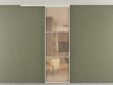 Перегородка Формато вдоль стены на потолок 1 створка