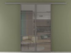 Перегородка Formato вдоль стены 2 створки