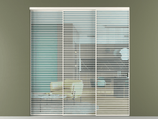 Перегородка Formato внутри проёма 3 створки с синхронным механизмом