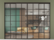 Перегородка Formato внутри проёма 4 створки