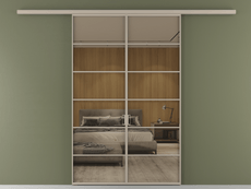 Перегородка Formato вдоль стены 2 створки