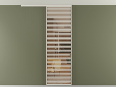 Перегородка Formato вдоль стены на потолок 1 створка