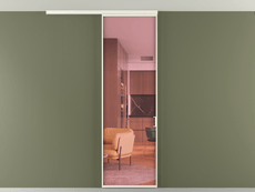 Перегородка Формато вдоль стены на потолок 1 створка