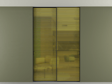 Перегородка Formato внутри проёма скрытое крепление в потолок 2 створки