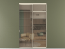 Перегородка Formato внутри проёма 2 створки