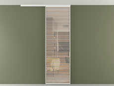 Перегородка Formato вдоль стены на потолок 1 створка