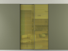 Перегородка Formato внутри проёма скрытое крепление в потолок 2 створки