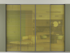 Перегородка Formato внутри проёма скрытое крепление в потолок 4 створки