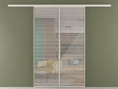 Перегородка Formato вдоль стены 2 створки