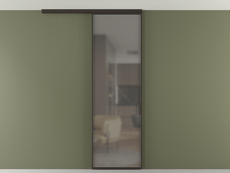 Перегородка Formato вдоль стены на потолок одностворчатая