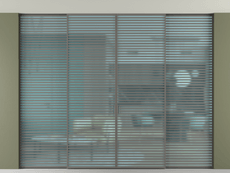 Перегородка Formato внутри проёма скрытое крепление в потолок 4 створки